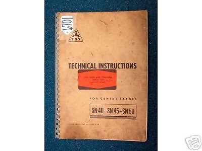 TOS Technical Instruct Centre Lathes SN 40-SN 45-SN 50 (Inv.18028)