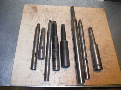 PILE OF NO. 3 MT EXTENSIONS AND ADAPTERS DRILL PRESS LATHE MACHINIST TOOLING