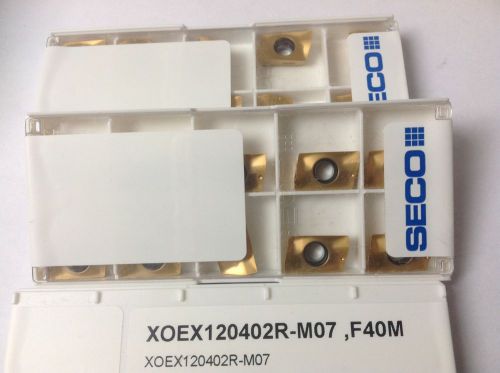 10 x SECO inserts XOEX 120402R-M07 F40M NEW!!