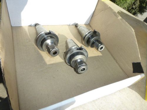 3 USED PARLEC AND RICHMILL CAT 40 COLLET TOOL HOLDERS       NO RESERVE