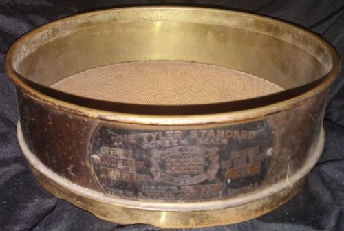 Rare w.s. tyler no. 30 usa standard testing sieve 28 meshes/inch astm e-11 brass for sale