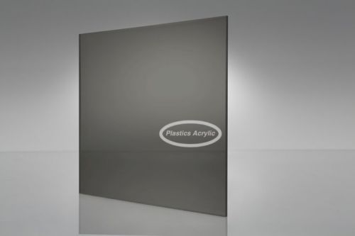 Gray/smoke transparent acrylic plexiglass sheet 1/8&#034; x 12&#034; x 24&#034; for sale