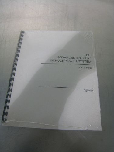 Applied Materials AMAT Advanced Energy E-Chuck Power System User Manual NEW