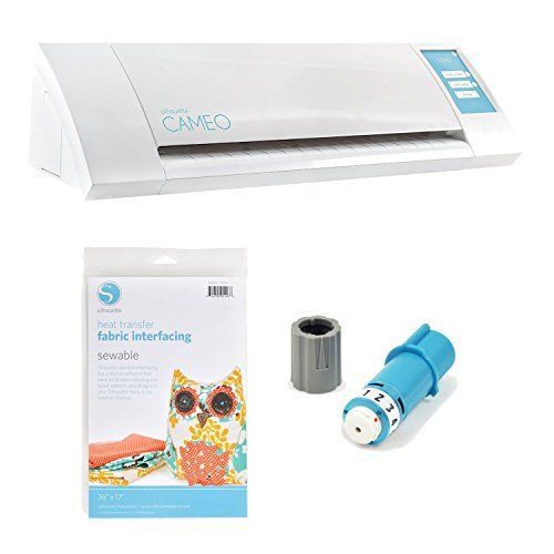 Silhouette cameo electronic cutting machine w/ fabric interfacing &amp; fabric blade for sale