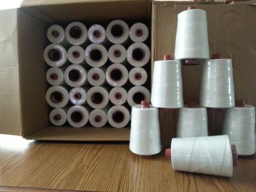 32cones100% polyester natural white thread for portable bag closer newlong np-7a for sale