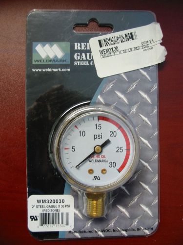 Weldmark replacement pressure gauge - 30psi - 2.0&#034; for sale