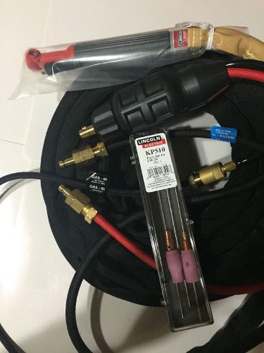 Water cooled tig torch package whole kit lincoln kp510 +adpt kit +cable housing. for sale