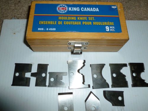 NOS HSS KING K4509 MOLDER KNIVES SET OF 10 PROFILES FOR  MOLDING MOULDING KNIFE