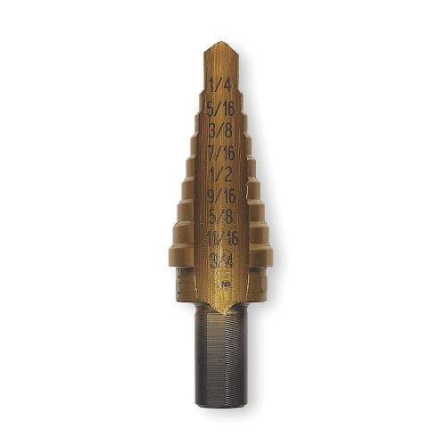 Tin coated step drill bit, 1/4-3&amp;#x2f;4 in 15103 for sale