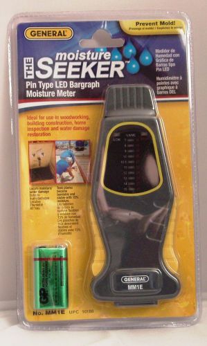 General Tools &amp; Instruments MM1E Moisture Meter, Pin Type, LED Bar Graph NEW