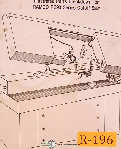 Ramco RS90, Cut Off Saw, Instructions and Parts Manual
