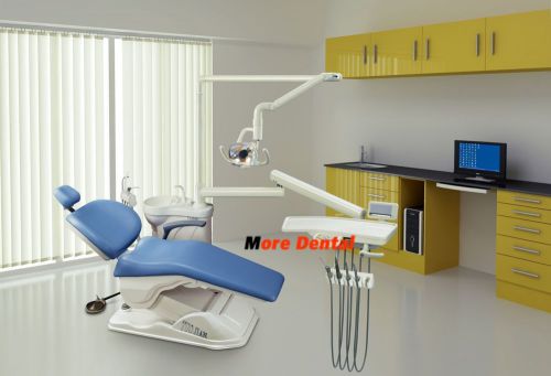 Computer Controlled Dental Unit Chair FDA CE Approved A1 Hard Leather Blue