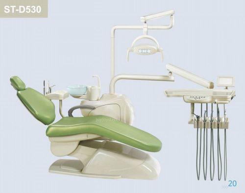 Suntem dental unit chair st-d530 with 3 memory low-mounted instrument tray for sale