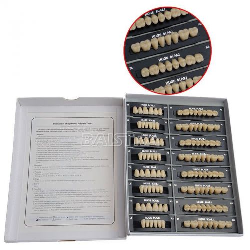 Fda ce proved 1 pack dental synthetic resin teeth t8-a3 28pcs/suit 4suits/pack for sale