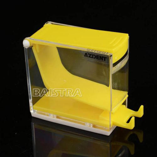 AZDENT 1 X Dental Dentist Cotton Roll Dispenser Holder Press Type Yellow Color