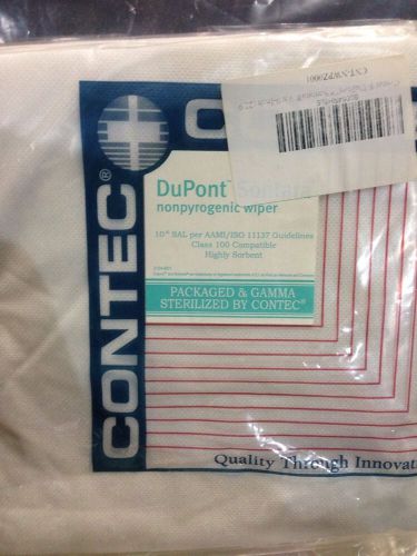 Contec nwpz0001 9&#034;x9&#034; sterile dupont sontara nonpyrogenic wipes, bag of 100 for sale