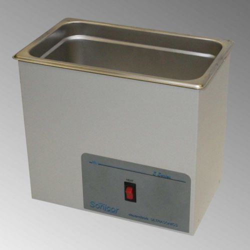 New ! sonicor stainless steel heated ultrasonic cleaner 0.75 gal capacity s-101h for sale