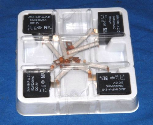 Set of 4 jmx-94f-a-z-d 80 amp 240 ac volt, 12 dc volt ningbo forward relays for sale