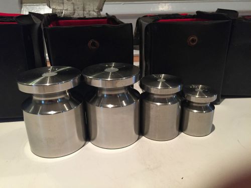 RICE LAKE WEIGHING SYSTEMS- STAINLESS CYLINDRICAL TEST WEIGHTS-LOT OF 4