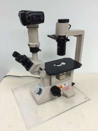 Olympus CK2 Inverted Microscope with Camera and Objectives 4 10 20 40 with Cover