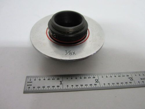 Microscope part c-mount camera adapter lens 1/8x 16 mm optics as is bin#m9-30 for sale