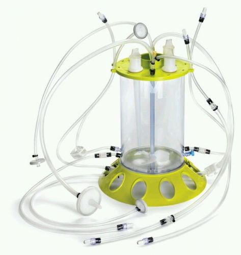 New 2 millipore cr0003l200 single-use 3l stirred tank bioreactor (green) for sale