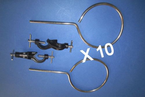 Wholesale lot of 20 pcs 3&#034; stainless steel retort ring w/open end &amp; grip clamp for sale