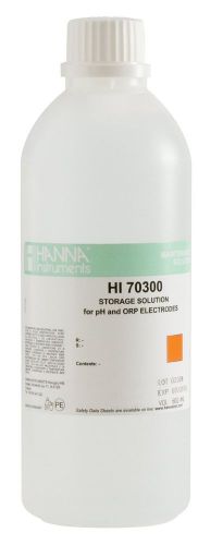 NEW Hanna Instruments HI70300L pH/ORP Electrode Storage Solution, 500mL Bottle