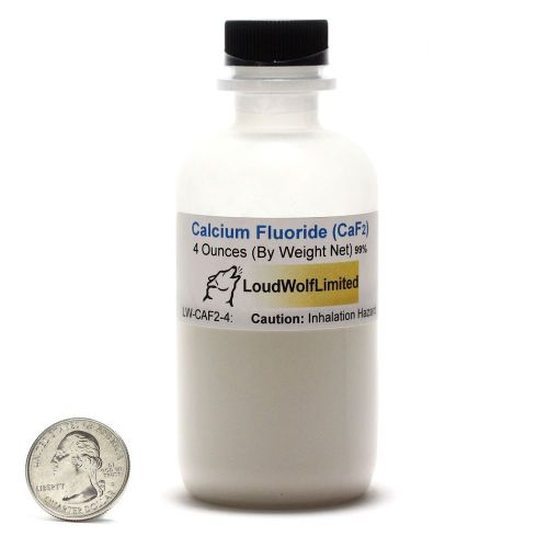 Calcium fluoride / fine powder / 4 ounces / 99.9% food grade / ships fast for sale