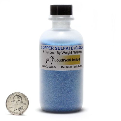 Copper Sulfate / Dry Powder / 5 Ounces / 99.7% Feedstock Grade / SHIPS FAST
