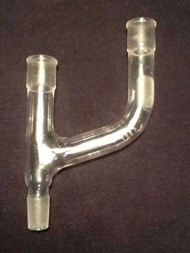 Large 3-way claisen distillation adapter 14/20 joints for sale