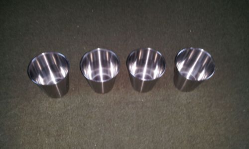 4 Nice Vollrath 68470 7oz Stainless Steel Cups