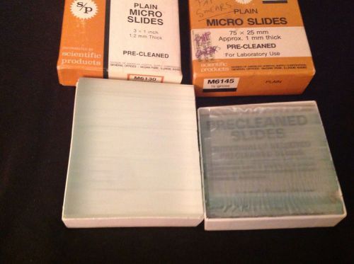 lot of 2 boxes of scientific products plain micro slides