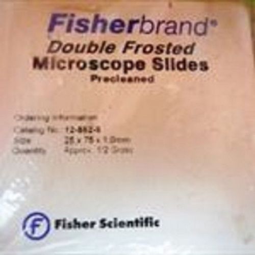FISHERBRAND MICROSCOPE SLIDES 25x75x1.0mm DOUBLE FROSTED PRECLEANED 72 COUNT(AM4