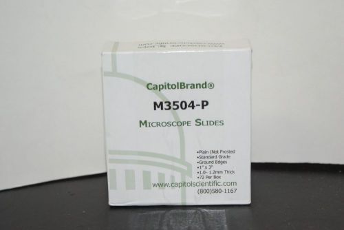 Capitol Brand M3504-P Microscope slides 72 Count