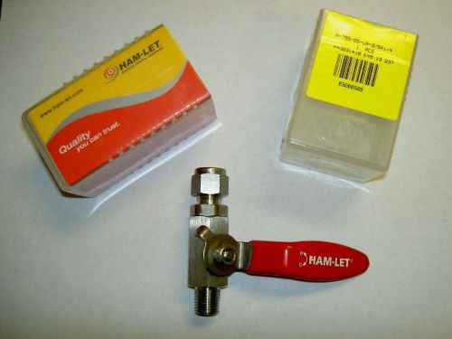 Ham-let stainless steel ball valve - h795, 3/8&#034; x 1/4&#034; for sale