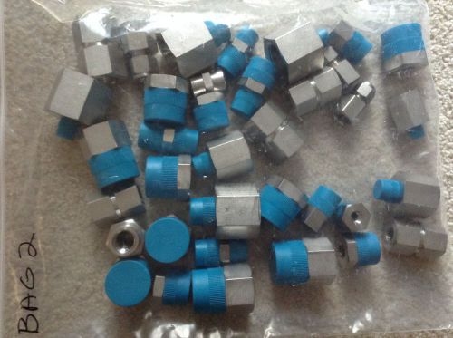 Swagelok large lot of assorted NPT FITTINGS  up to 1 inch NPT thread size