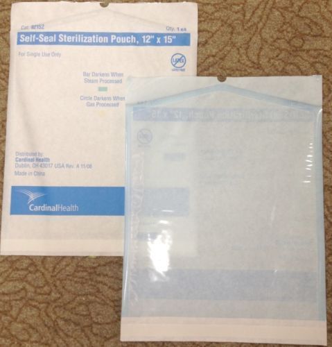 Cardinal health 12&#034; x 15&#034; self-seal sterilization pouch dualpeel 92152 qty 400 for sale