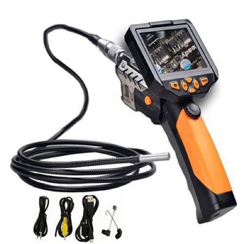 3.5&#034; lcd inspection borescope camera 6 led endoscope zoom rotate 5m cable 8.2 mm for sale