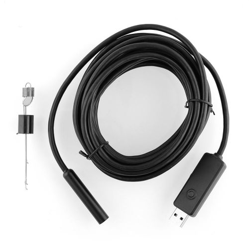 New 5m USB Boroscope Endoscope Snake Tube Camera+Hook Inspection 1080x720p