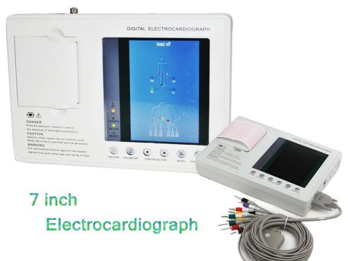 Top SALE Digital 12-Lead 3-channel Electrocardiograph ECG EKG Machine PrintPaper