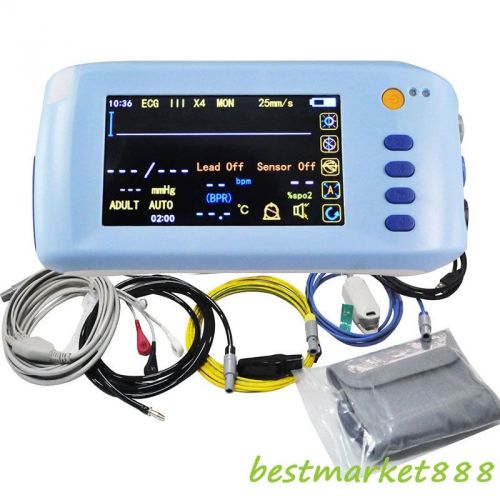 Handheld ECG NIBP Spo2 Pulse Rate 6-Parameter Vital sign Monitor Patient Monitor
