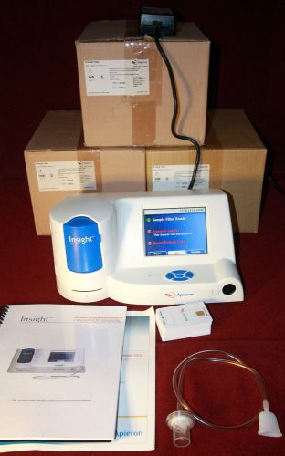 Apieron Insight Monitor eNO System 3 boxes of Apieron Breath Tubes .Patient Card
