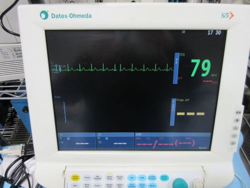 Datex-ohmeda s5 anesthesia gas/multi-parameter patient monitor for sale