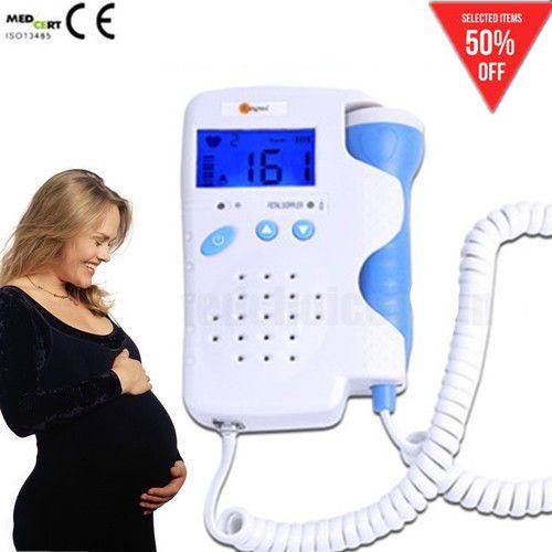 New 3mhz fetal doppler with lcd display prenatal baby heart rate monitor fda ce for sale