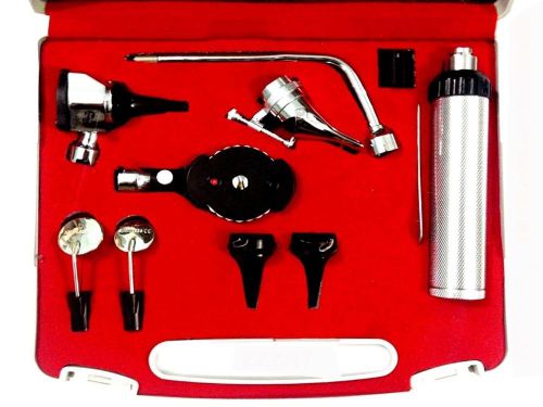Stainless steel 3.25v Bayonet locking Otoscope/Ophthalmoscope ENT Kit + Guide