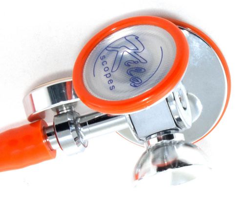Unique triple head cardiology stethoscope orange for sale