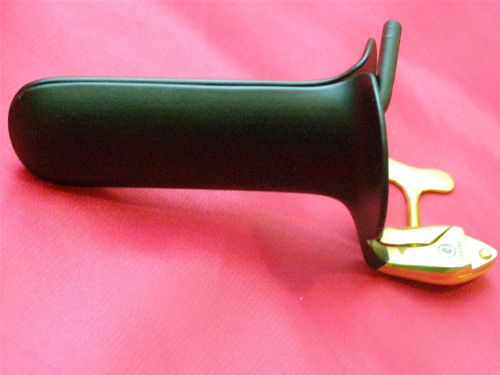 1-collin vaginal speculum large black coated w smoke tube gynecology instrument for sale