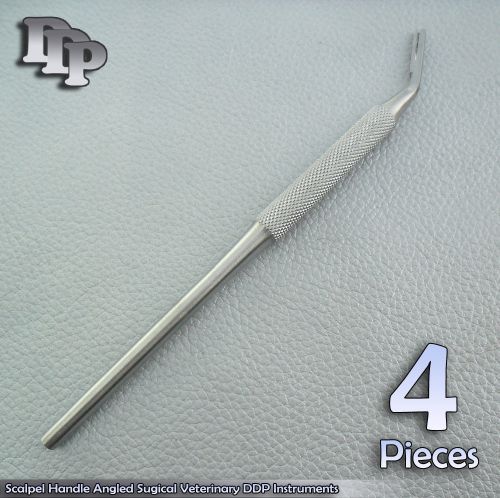 4 Pieces Of Scalpel Handle Angled Sugical Veterinary DDP Instruments