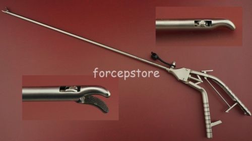 New 5x330mm Gun Handle Needle Holder Left-Hander Curved Right Tip  Laparoscopy